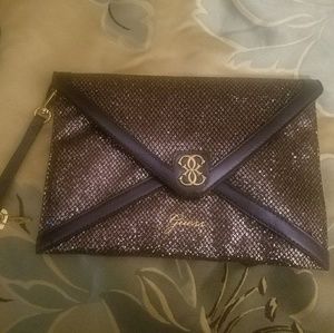 Shimmery guess clutch